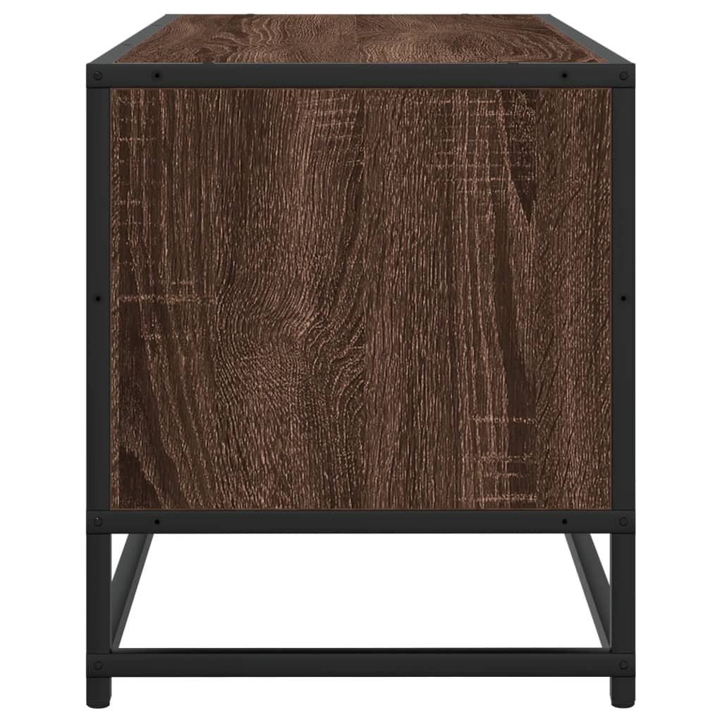 TV-Møbel Brun Eik Tv-benk 80x34,5x40 cm og metall