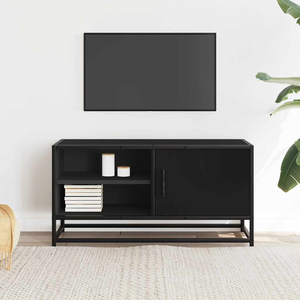 TV-Møbel Svart Tv-benk 80x34,5x40 cm og metall