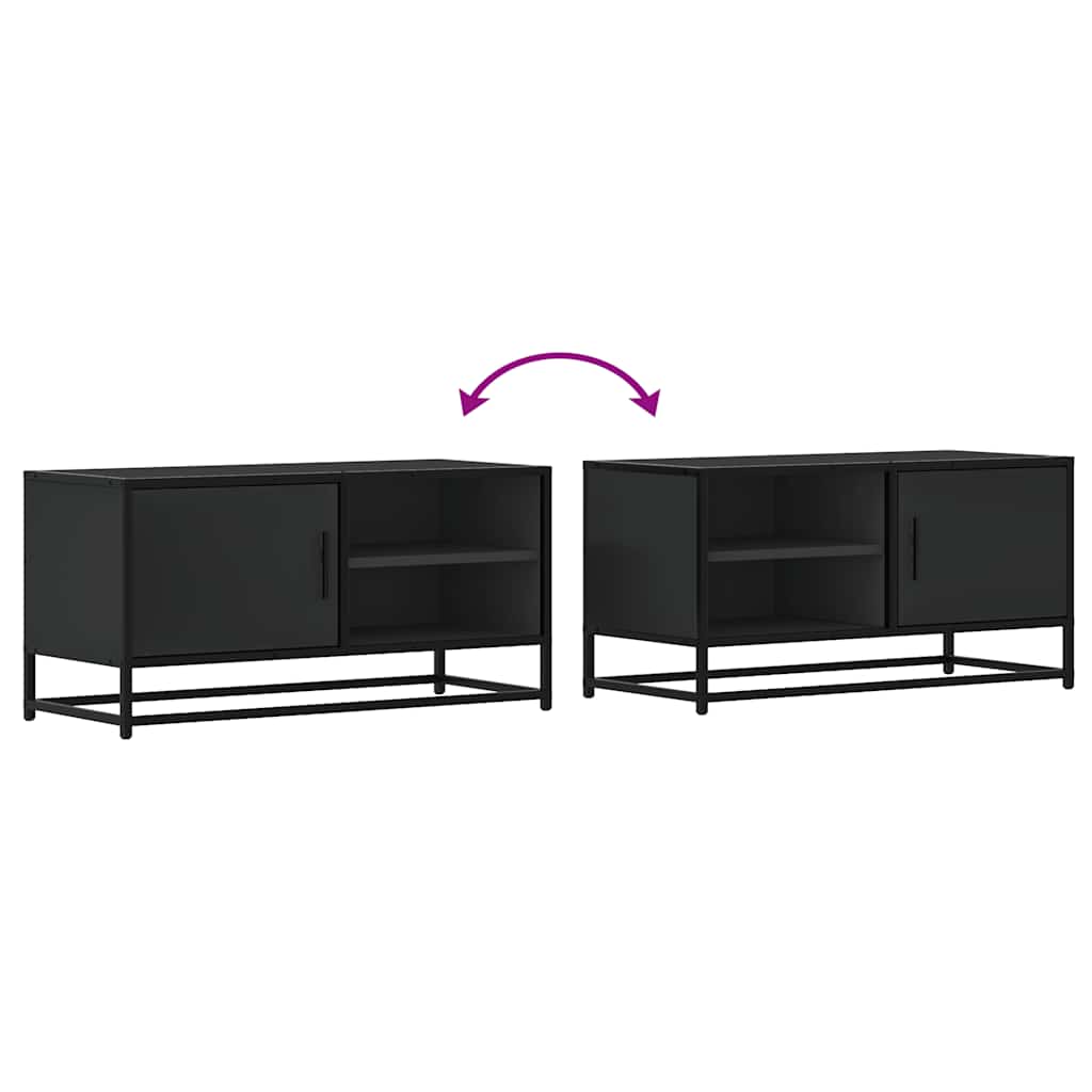 TV-Møbel Svart Tv-benk 80x34,5x40 cm og metall