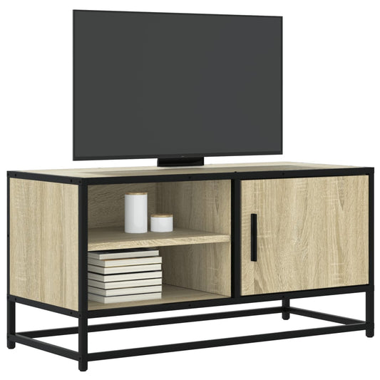TV-Møbel Sonoma Eik Tv-benk 80x34,5x40 cm og metall
