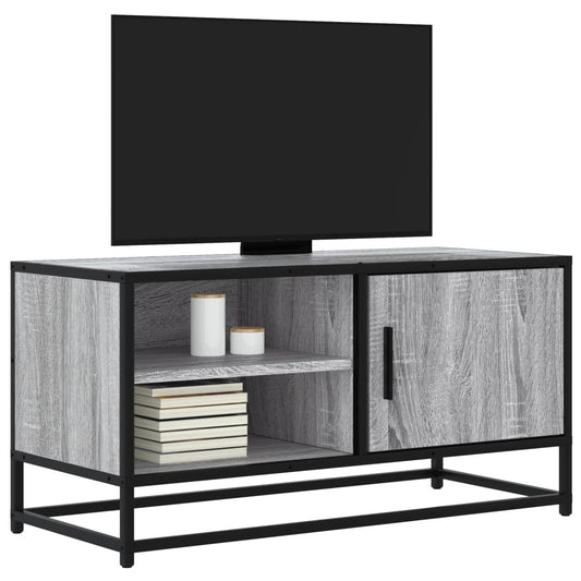 TV-Møbel Sonoma Grå Tv-benk 80x34,5x40 cm og metall