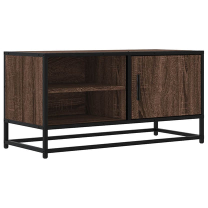 TV-Møbel Brun Eik Tv-benk 80x34,5x40 cm og metall