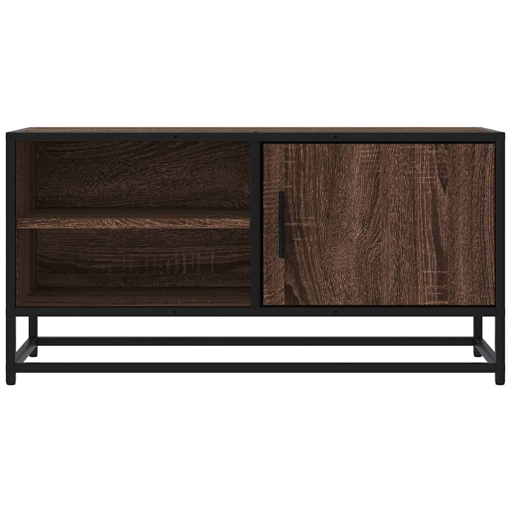 TV-Møbel Brun Eik Tv-benk 80x34,5x40 cm og metall