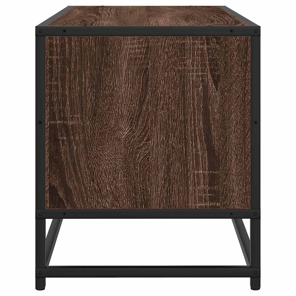 TV-Møbel Brun Eik Tv-benk 80x34,5x40 cm og metall