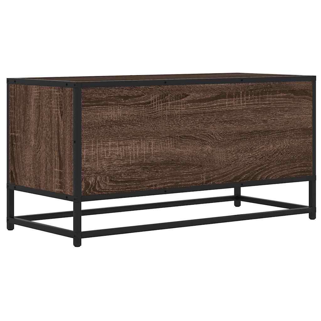TV-Møbel Brun Eik Tv-benk 80x34,5x40 cm og metall