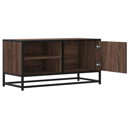TV-Møbel Brun Eik Tv-benk 80x34,5x40 cm og metall