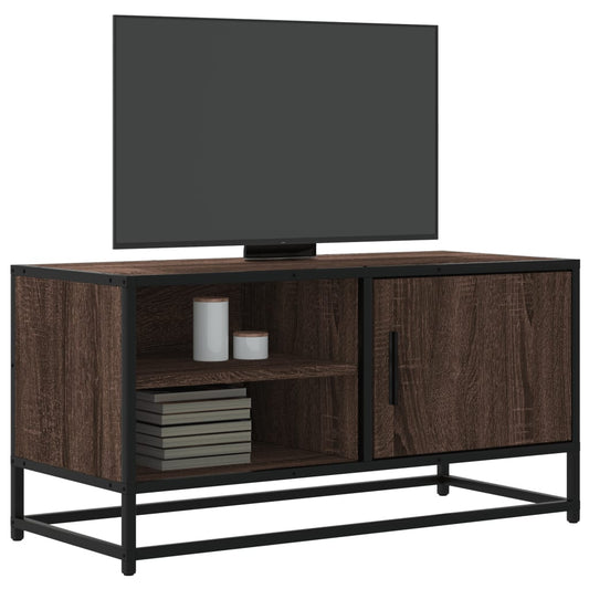 TV-Møbel Brun Eik Tv-benk 80x34,5x40 cm og metall