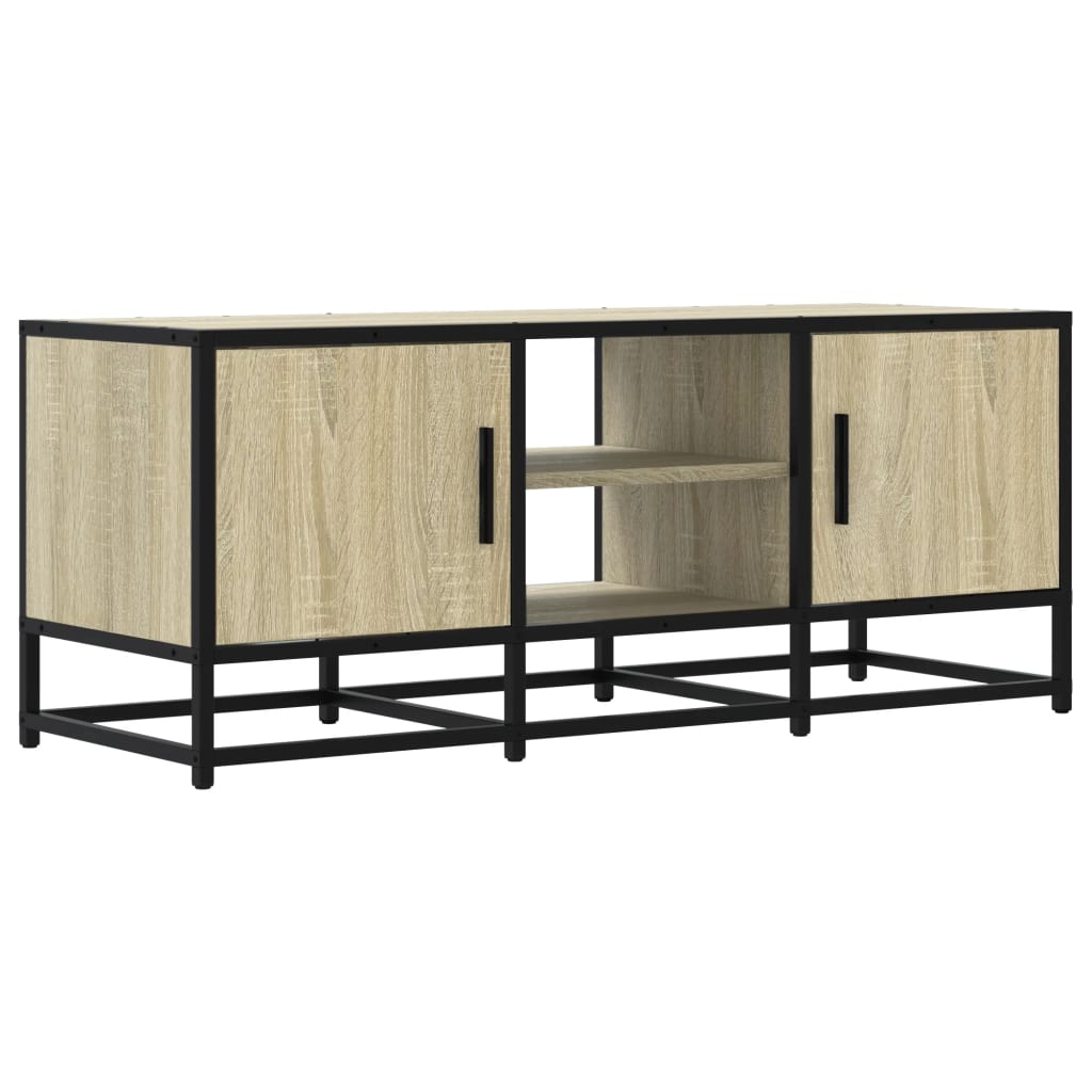 TV-Møbel Sonoma Eik Tv-benk 100x35x41 cm og metall