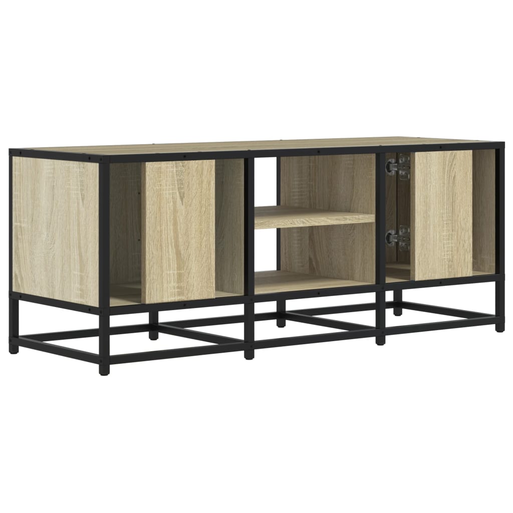 TV-Møbel Sonoma Eik Tv-benk 100x35x41 cm og metall
