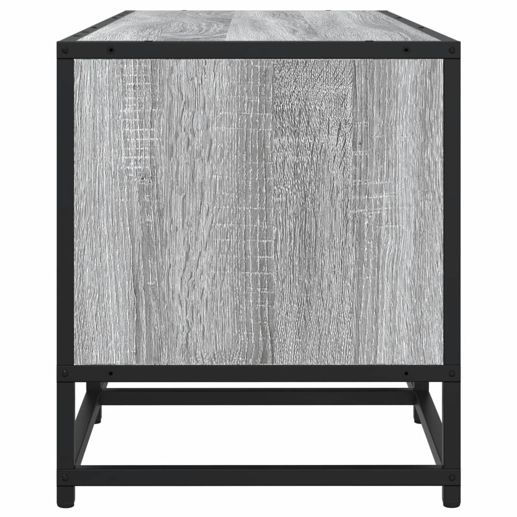 TV-Møbel Sonoma Grå Tv-benk 100x35x41 cm og metall