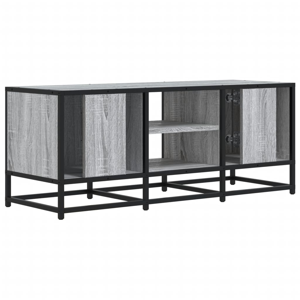 TV-Møbel Sonoma Grå Tv-benk 100x35x41 cm og metall