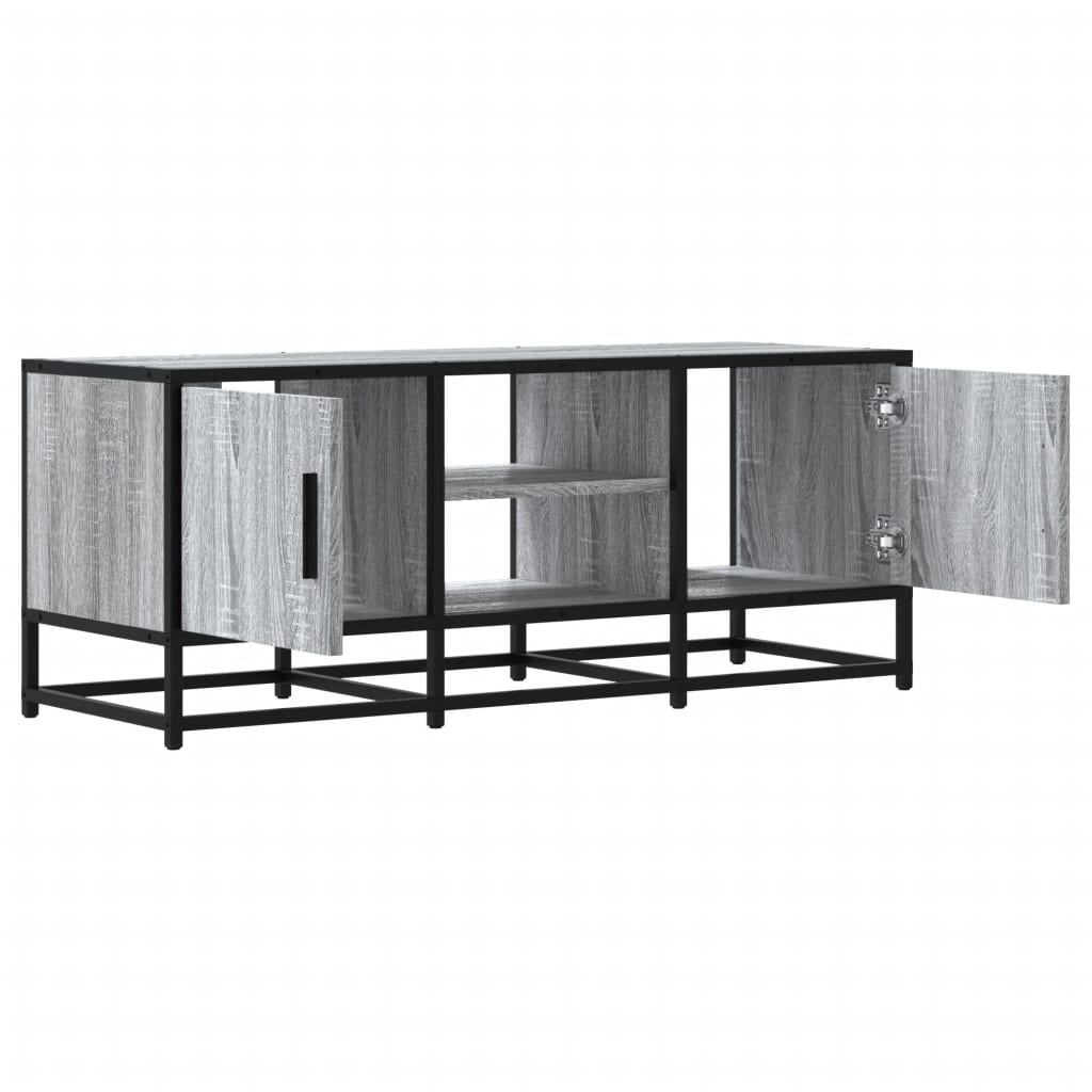 TV-Møbel Sonoma Grå Tv-benk 100x35x41 cm og metall