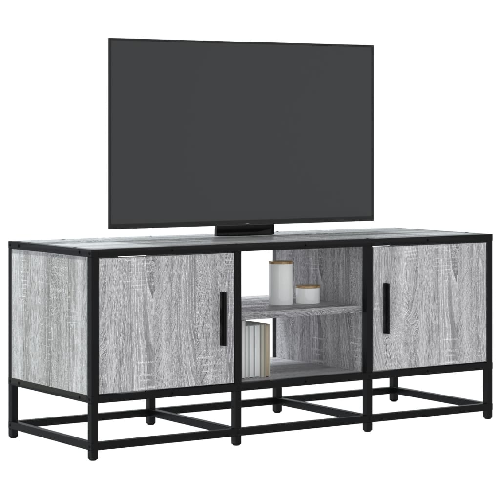 TV-Møbel Sonoma Grå Tv-benk 100x35x41 cm og metall