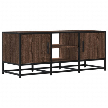 TV-Møbel Brun Eik Tv-benk 100x35x41 cm og metall