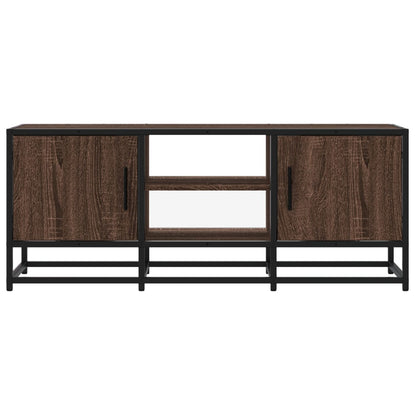 TV-Møbel Brun Eik Tv-benk 100x35x41 cm og metall