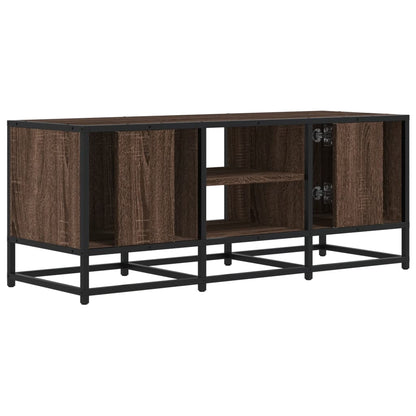 TV-Møbel Brun Eik Tv-benk 100x35x41 cm og metall