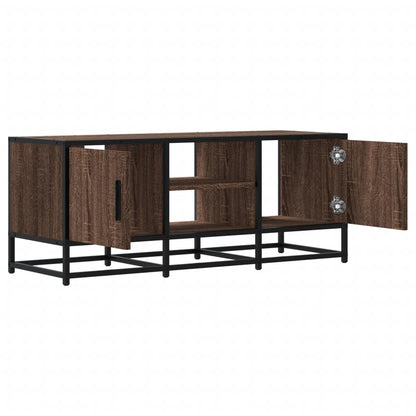 TV-Møbel Brun Eik Tv-benk 100x35x41 cm og metall