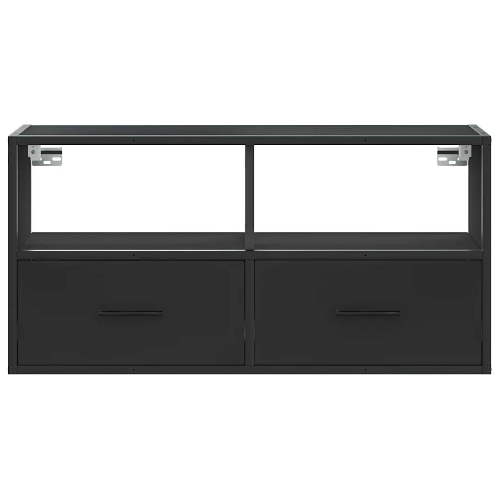 TV-Møbel Svart Tv-benk 80x31x39,5 cm og metall
