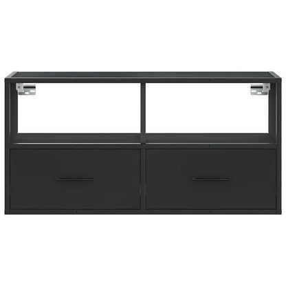 TV-Møbel Svart Tv-benk 80x31x39,5 cm og metall