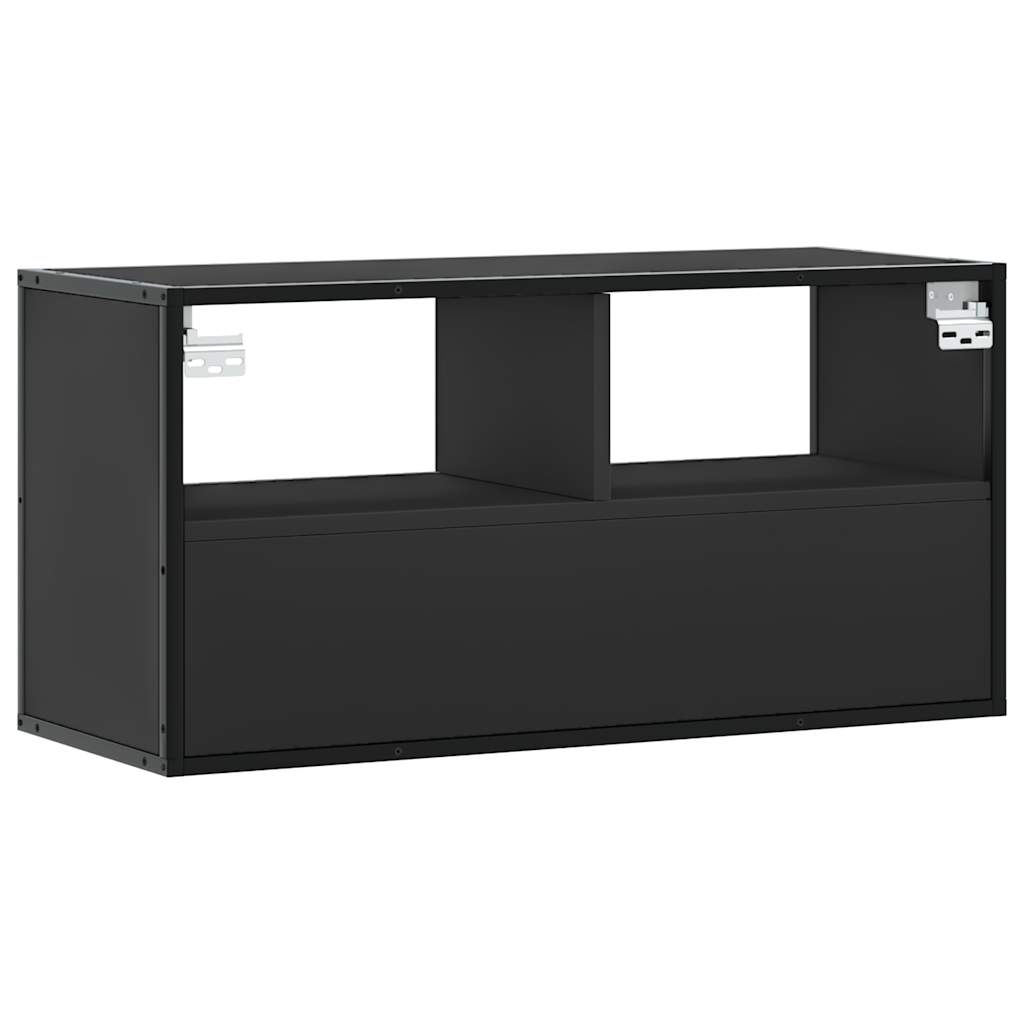 TV-Møbel Svart Tv-benk 80x31x39,5 cm og metall