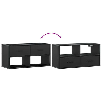 TV-Møbel Svart Tv-benk 80x31x39,5 cm og metall