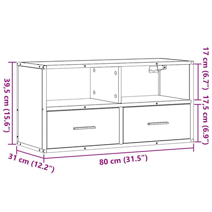 TV-Møbel Svart Tv-benk 80x31x39,5 cm og metall