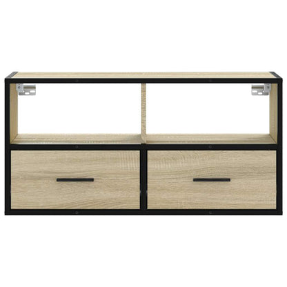 TV-Møbel Sonoma Eik Tv-benk 80x31x39,5 cm og metall