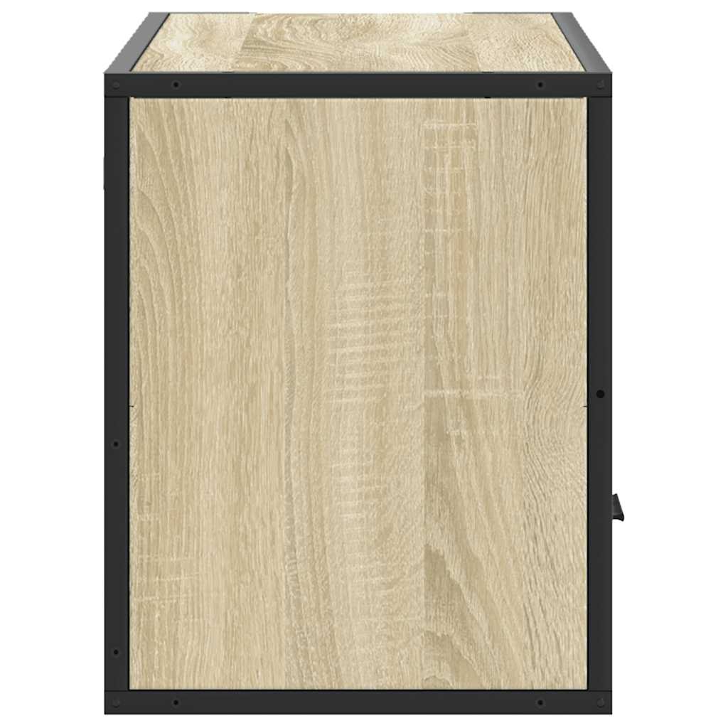 TV-Møbel Sonoma Eik Tv-benk 80x31x39,5 cm og metall