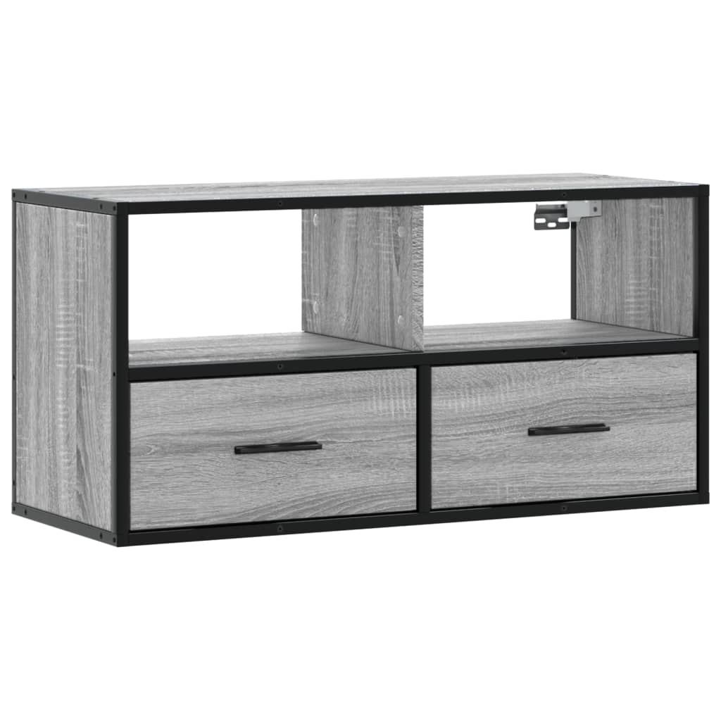 TV-Møbel Sonoma Grå Tv-benk 80x31x39,5 cm og metall