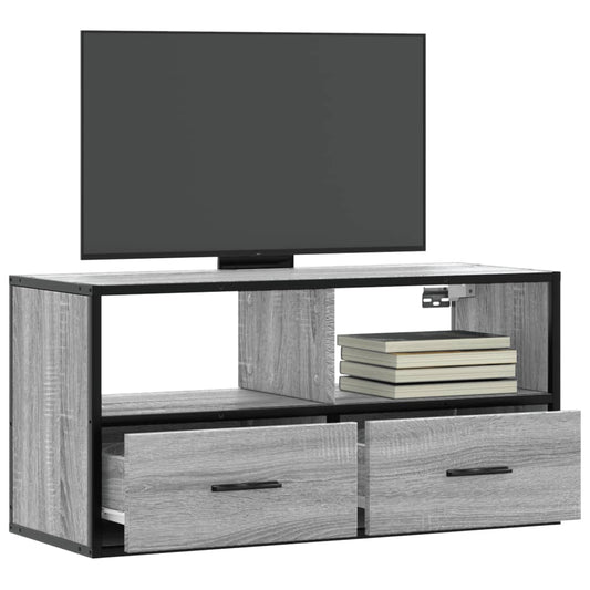 TV-Møbel Sonoma Grå Tv-benk 80x31x39,5 cm og metall