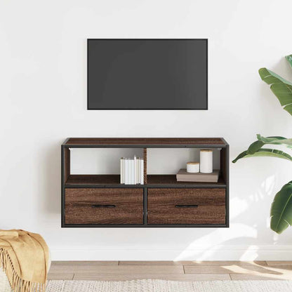 TV-Møbel Brun Eik Tv-benk 80x31x39,5 cm og metall