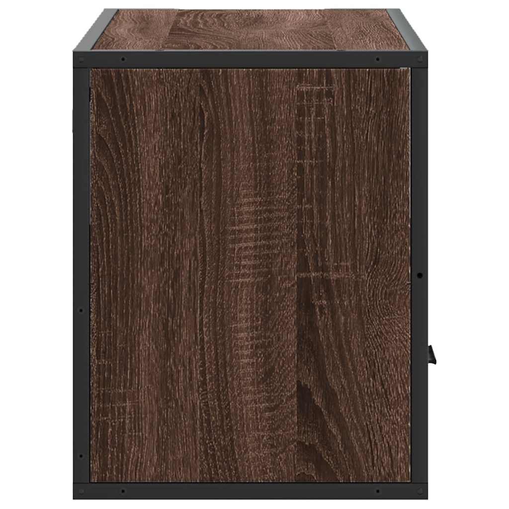 TV-Møbel Brun Eik Tv-benk 80x31x39,5 cm og metall