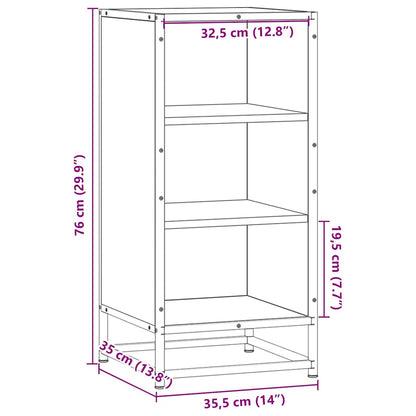 Skjenk sonoma eik 35,5x35x76 cm konstruert tre og metall