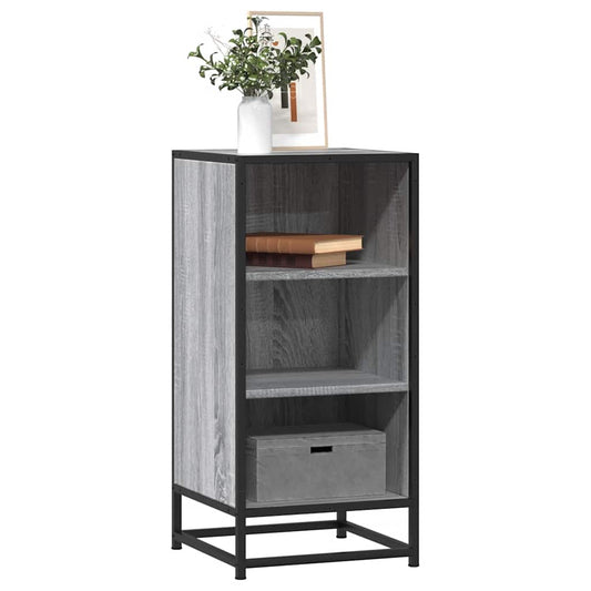 Skjenk grå sonoma 35,5x35x76 cm konstruert tre og metall