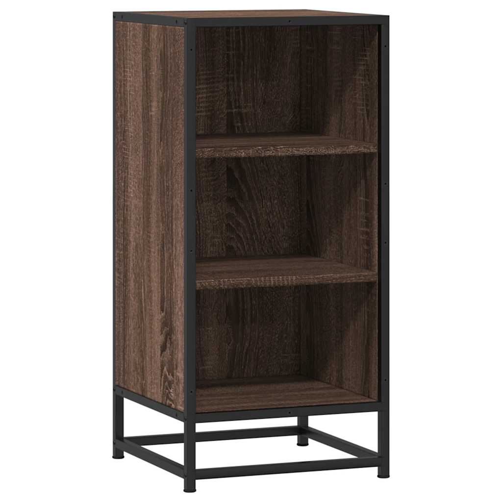 Skjenk brun eik 35,5x35x76 cm konstruert tre og metall