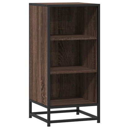 Skjenk brun eik 35,5x35x76 cm konstruert tre og metall