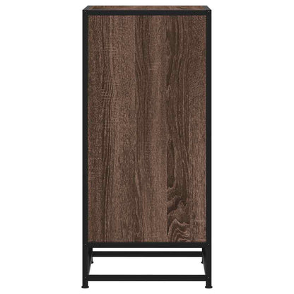 Skjenk brun eik 35,5x35x76 cm konstruert tre og metall