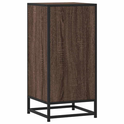 Skjenk brun eik 35,5x35x76 cm konstruert tre og metall