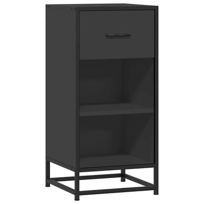 Skjenk svart 35,5x35x76 cm konstruert tre og metall