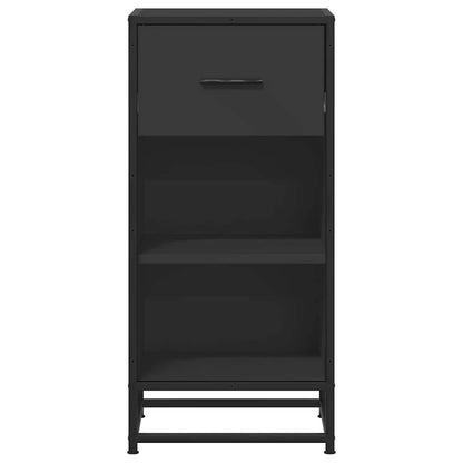 Skjenk svart 35,5x35x76 cm konstruert tre og metall