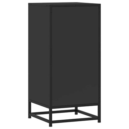 Skjenk svart 35,5x35x76 cm konstruert tre og metall