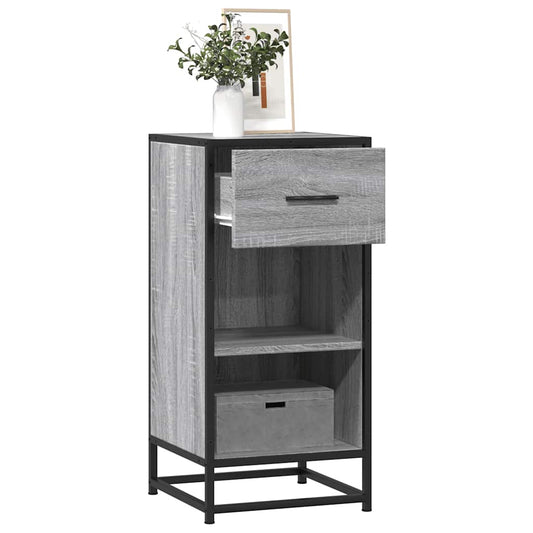 Skjenk Sonoma Grå 35,5x35x76 cm og metall