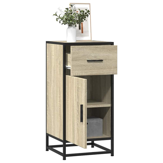 Skjenk Sonoma Eik 35,5x35x76 cm og metall
