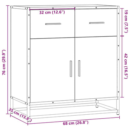 Skjenk Brun Eik 68x35x76 cm