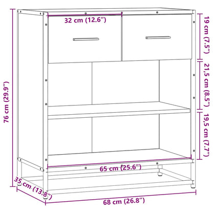 Skjenk Svart 68x35x76 cm