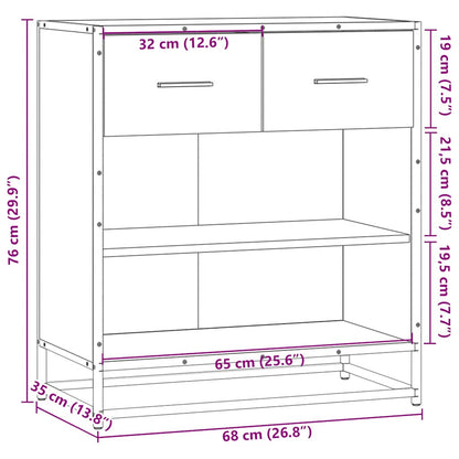 Skjenk Brun Eik 68x35x76 cm