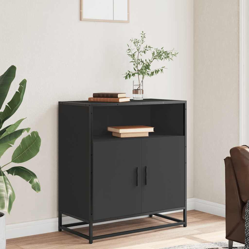 Skjenk Svart 68x35x76 cm