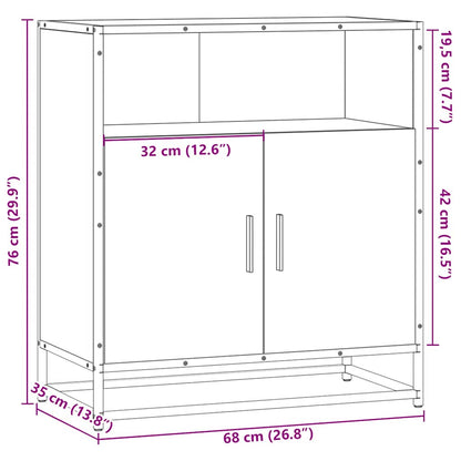 Skjenk Svart 68x35x76 cm