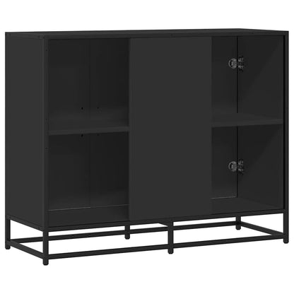 Skjenk Svart 94x35x76 cm
