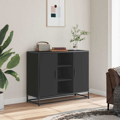 Skjenk Svart 92x35x76 cm